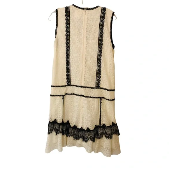 Anna Sui Embroidered Lace Eyelash Embellished Dress Size 8 - Picture 6 of 15